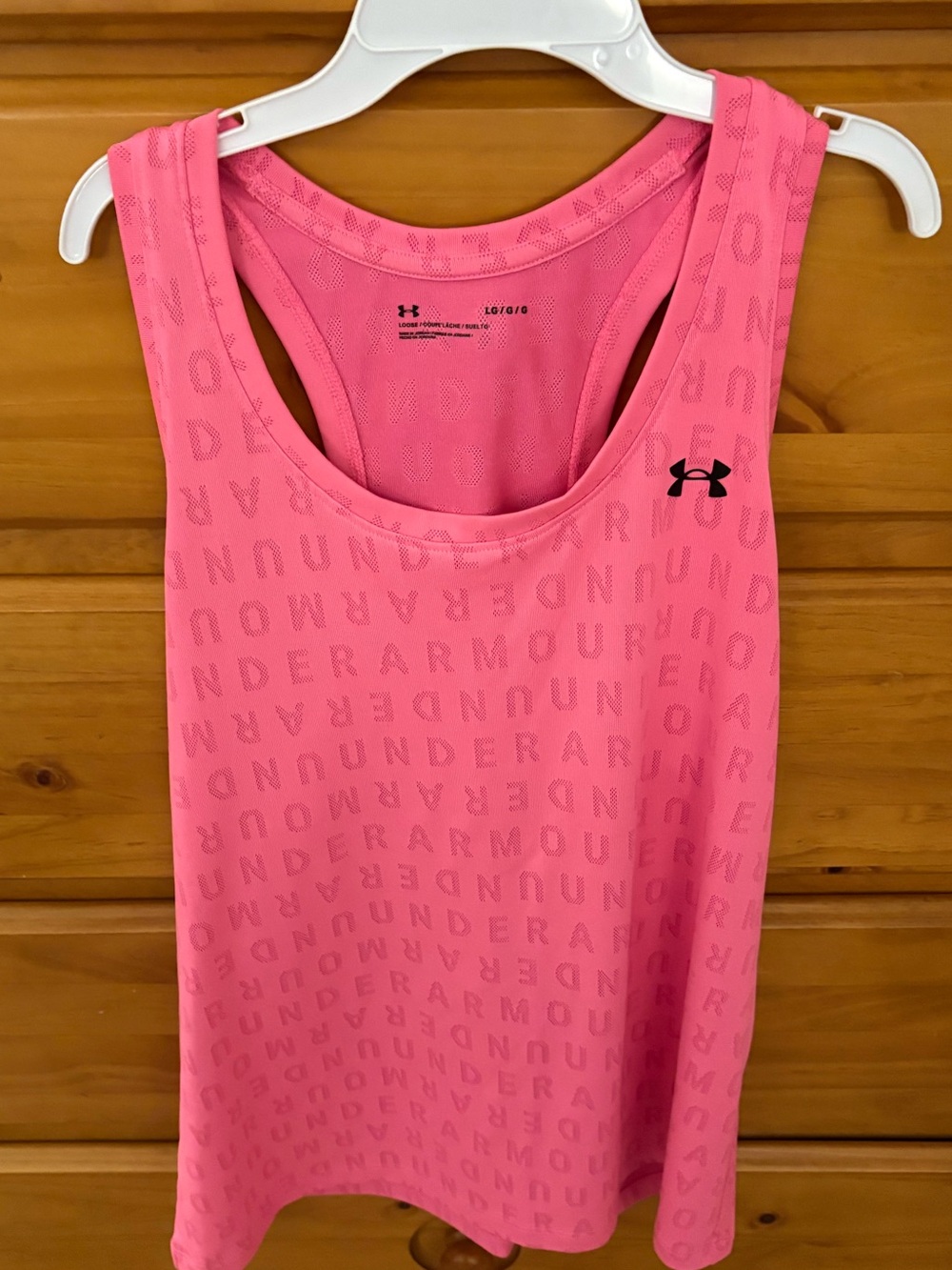 LG Under Armor Pink Athletic Tank Top